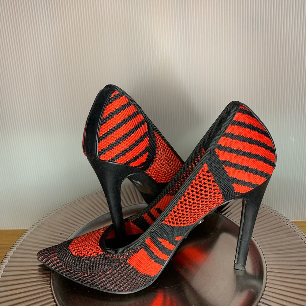 Red and Black Pumps